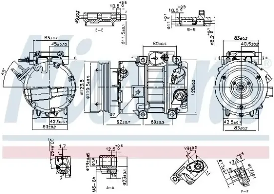 Kompressor, Klimaanlage 12 V NISSENS 890917 Bild Kompressor, Klimaanlage 12 V NISSENS 890917