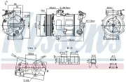 Kompressor, Klimaanlage 12 V NISSENS 890947