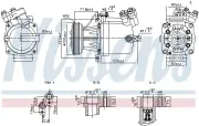 Kompressor, Klimaanlage 12 V NISSENS 890950