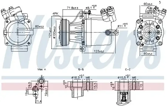 Kompressor, Klimaanlage 12 V NISSENS 890950 Bild Kompressor, Klimaanlage 12 V NISSENS 890950