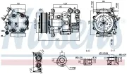 Kompressor, Klimaanlage 12 V NISSENS 890979