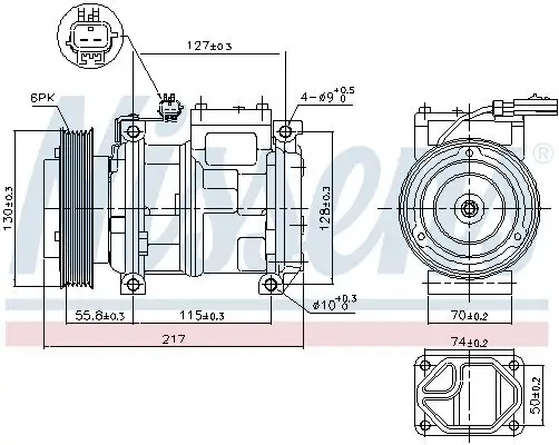 Kompressor, Klimaanlage 12 V NISSENS 89097 Bild Kompressor, Klimaanlage 12 V NISSENS 89097
