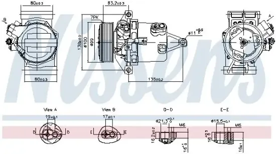 Kompressor, Klimaanlage 12 V NISSENS 890980 Bild Kompressor, Klimaanlage 12 V NISSENS 890980