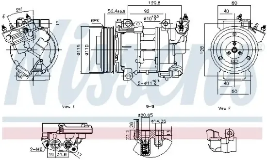 Kompressor, Klimaanlage 12 V NISSENS 891016 Bild Kompressor, Klimaanlage 12 V NISSENS 891016