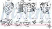 Kompressor, Klimaanlage 12 V NISSENS 891017