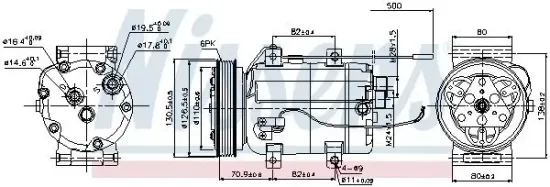 Kompressor, Klimaanlage 12 V NISSENS 89101 Bild Kompressor, Klimaanlage 12 V NISSENS 89101