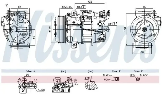 Kompressor, Klimaanlage NISSENS 891042 Bild Kompressor, Klimaanlage NISSENS 891042