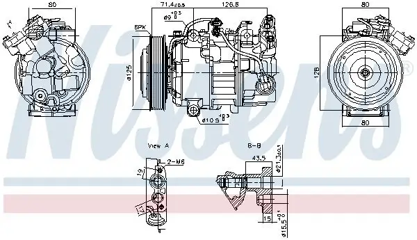 Kompressor, Klimaanlage NISSENS 891043