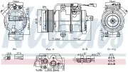 Kompressor, Klimaanlage 12 V NISSENS 891060