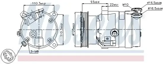 Kompressor, Klimaanlage 12 V NISSENS 89106 Bild Kompressor, Klimaanlage 12 V NISSENS 89106