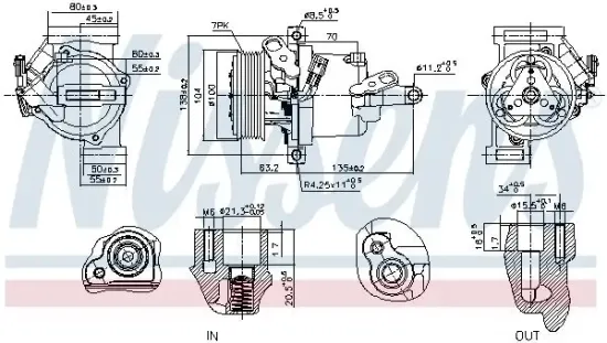 Kompressor, Klimaanlage 12 V NISSENS 891074 Bild Kompressor, Klimaanlage 12 V NISSENS 891074