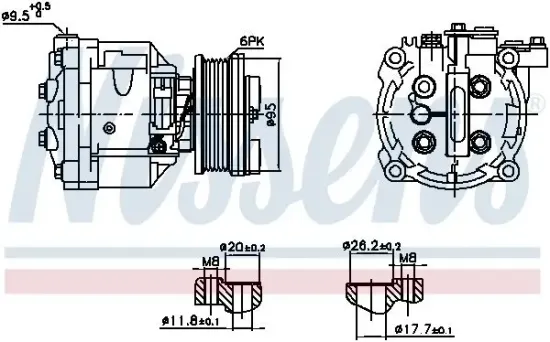 Kompressor, Klimaanlage 12 V NISSENS 891078 Bild Kompressor, Klimaanlage 12 V NISSENS 891078