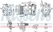 Kompressor, Klimaanlage 12 V NISSENS 891103