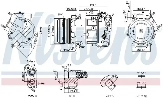 Kompressor, Klimaanlage 12 V NISSENS 891103 Bild Kompressor, Klimaanlage 12 V NISSENS 891103