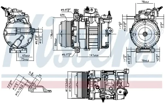 Kompressor, Klimaanlage 12 V NISSENS 891106 Bild Kompressor, Klimaanlage 12 V NISSENS 891106