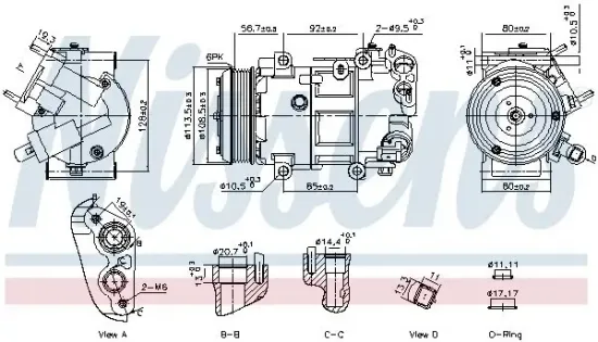 Kompressor, Klimaanlage 12 V NISSENS 891109 Bild Kompressor, Klimaanlage 12 V NISSENS 891109