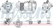 Kompressor, Klimaanlage 12 V NISSENS 891148