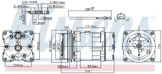 Kompressor, Klimaanlage 12 V 12 V NISSENS 89383 Bild Kompressor, Klimaanlage 12 V 12 V NISSENS 89383
