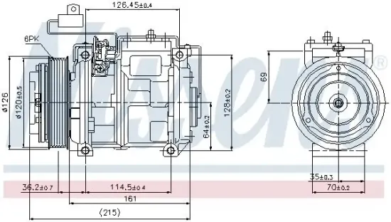 Kompressor, Klimaanlage 12 V NISSENS 89132 Bild Kompressor, Klimaanlage 12 V NISSENS 89132