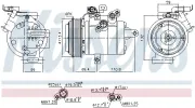 Kompressor, Klimaanlage 12 V NISSENS 891472