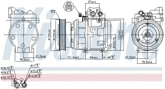 Kompressor, Klimaanlage 12 V 12 V NISSENS 89435 Bild Kompressor, Klimaanlage 12 V 12 V NISSENS 89435