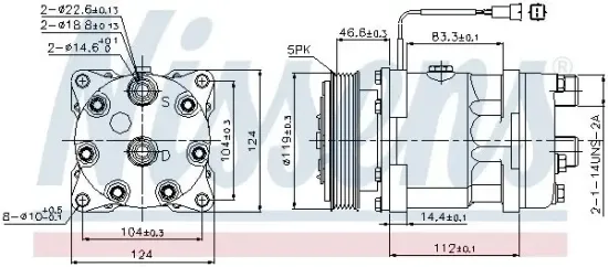 Kompressor, Klimaanlage 12 V NISSENS 89171 Bild Kompressor, Klimaanlage 12 V NISSENS 89171