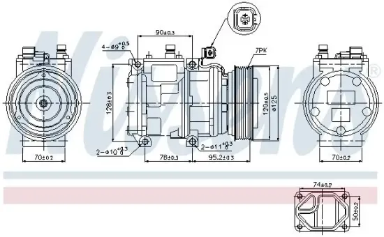 Kompressor, Klimaanlage 12 V NISSENS 89186 Bild Kompressor, Klimaanlage 12 V NISSENS 89186