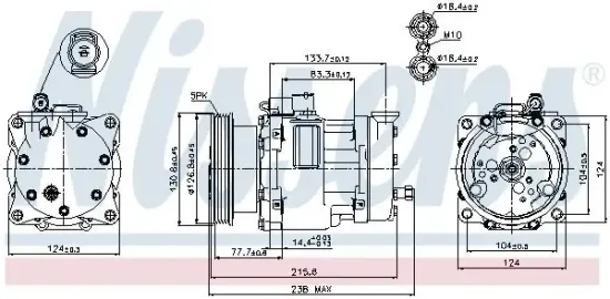 Kompressor, Klimaanlage 12 V NISSENS 89187 Bild Kompressor, Klimaanlage 12 V NISSENS 89187