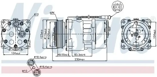 Kompressor, Klimaanlage 12 V NISSENS 89192 Bild Kompressor, Klimaanlage 12 V NISSENS 89192