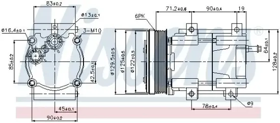 Kompressor, Klimaanlage 12 V NISSENS 89205 Bild Kompressor, Klimaanlage 12 V NISSENS 89205