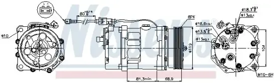 Kompressor, Klimaanlage 12 V NISSENS 89224 Bild Kompressor, Klimaanlage 12 V NISSENS 89224