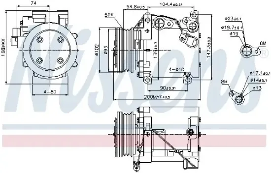 Kompressor, Klimaanlage 12 V NISSENS 89227 Bild Kompressor, Klimaanlage 12 V NISSENS 89227