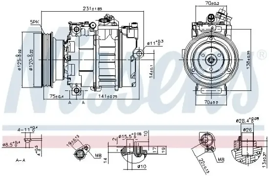 Kompressor, Klimaanlage 12 V NISSENS 89232 Bild Kompressor, Klimaanlage 12 V NISSENS 89232