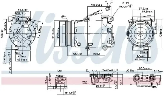 Kompressor, Klimaanlage 12 V NISSENS 89234 Bild Kompressor, Klimaanlage 12 V NISSENS 89234