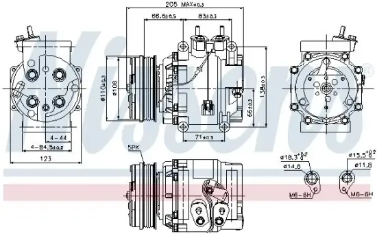 Kompressor, Klimaanlage 12 V NISSENS 89235 Bild Kompressor, Klimaanlage 12 V NISSENS 89235