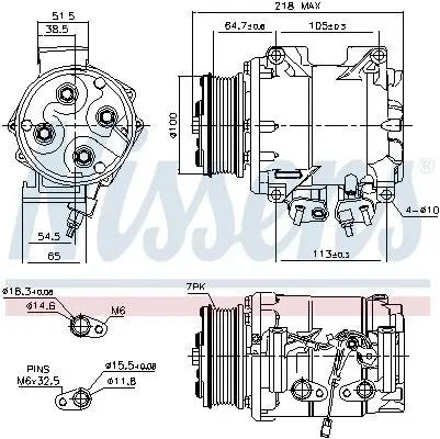 Kompressor, Klimaanlage 12 V NISSENS 89242 Bild Kompressor, Klimaanlage 12 V NISSENS 89242