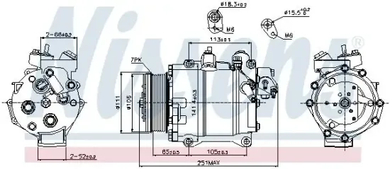 Kompressor, Klimaanlage 12 V NISSENS 89245 Bild Kompressor, Klimaanlage 12 V NISSENS 89245
