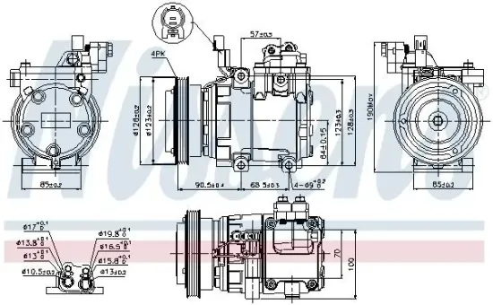 Kompressor, Klimaanlage 12 V NISSENS 89286 Bild Kompressor, Klimaanlage 12 V NISSENS 89286