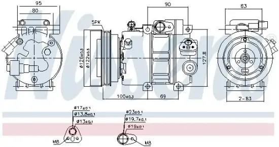 Kompressor, Klimaanlage 12 V NISSENS 89292 Bild Kompressor, Klimaanlage 12 V NISSENS 89292