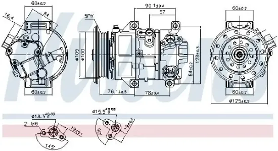 Kompressor, Klimaanlage 12 V NISSENS 89309 Bild Kompressor, Klimaanlage 12 V NISSENS 89309