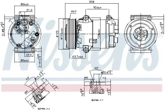 Kompressor, Klimaanlage 12 V NISSENS 89323 Bild Kompressor, Klimaanlage 12 V NISSENS 89323