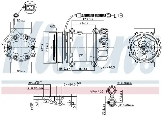 Kompressor, Klimaanlage 12 V NISSENS 89339 Bild Kompressor, Klimaanlage 12 V NISSENS 89339