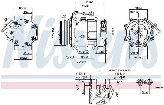 Kompressor, Klimaanlage 12 V NISSENS 89347 Bild Kompressor, Klimaanlage 12 V NISSENS 89347