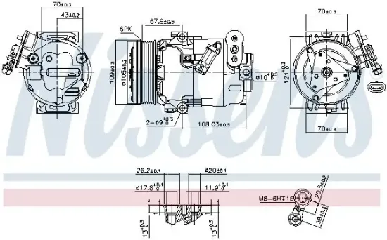 Kompressor, Klimaanlage 12 V NISSENS 89356 Bild Kompressor, Klimaanlage 12 V NISSENS 89356
