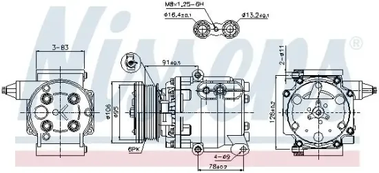 Kompressor, Klimaanlage 12 V NISSENS 89358 Bild Kompressor, Klimaanlage 12 V NISSENS 89358