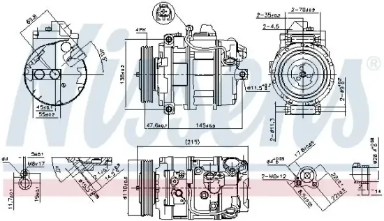 Kompressor, Klimaanlage 12 V NISSENS 89359 Bild Kompressor, Klimaanlage 12 V NISSENS 89359