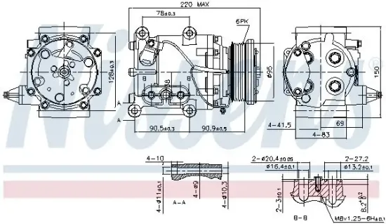 Kompressor, Klimaanlage 12 V NISSENS 89365 Bild Kompressor, Klimaanlage 12 V NISSENS 89365