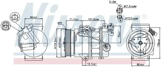 Kompressor, Klimaanlage 12 V NISSENS 89386 Bild Kompressor, Klimaanlage 12 V NISSENS 89386