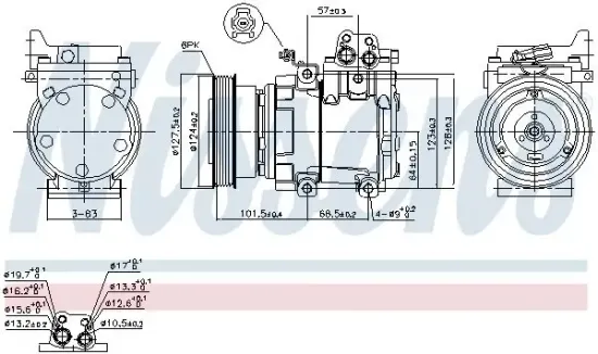 Kompressor, Klimaanlage 12 V NISSENS 89387 Bild Kompressor, Klimaanlage 12 V NISSENS 89387