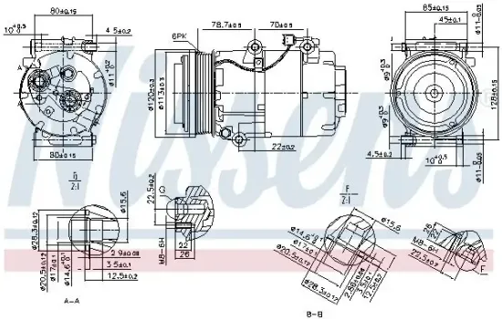 Kompressor, Klimaanlage 12 V NISSENS 89388 Bild Kompressor, Klimaanlage 12 V NISSENS 89388